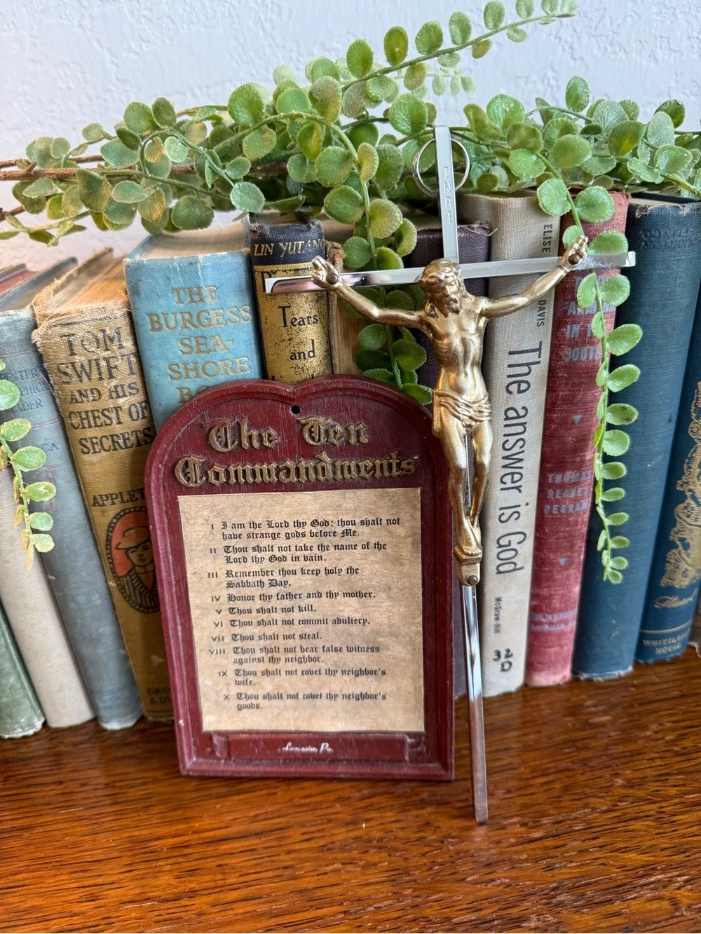 MCM Crucifix Wall Cross & Ten Commandments Plaque